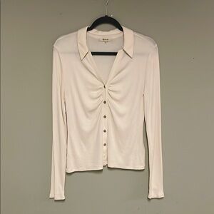Madewell Cream Button-Down Shirt – Size L